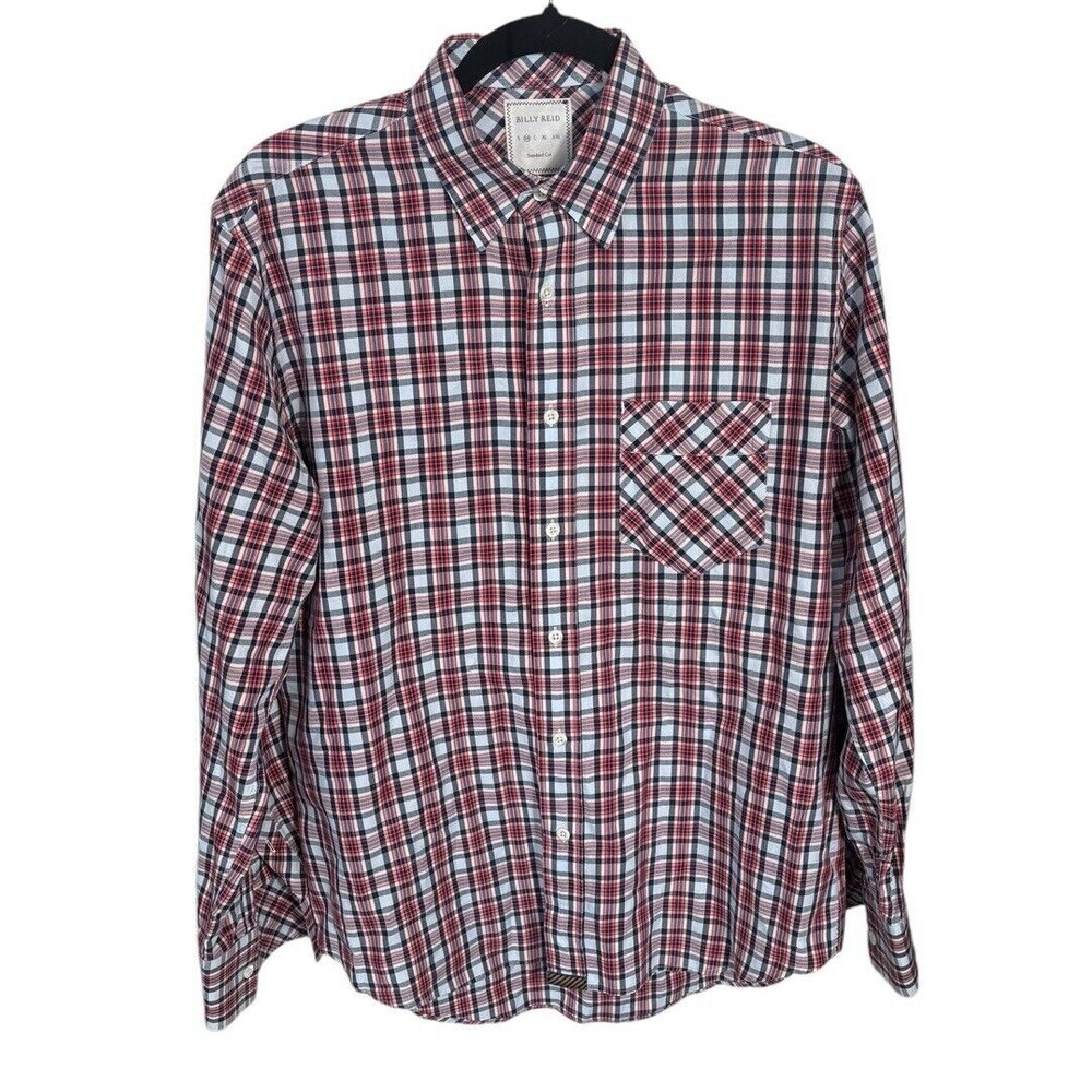Billy Reid Plaid Button Up Shirt Men’s Size Medium‎ Casual Preppy